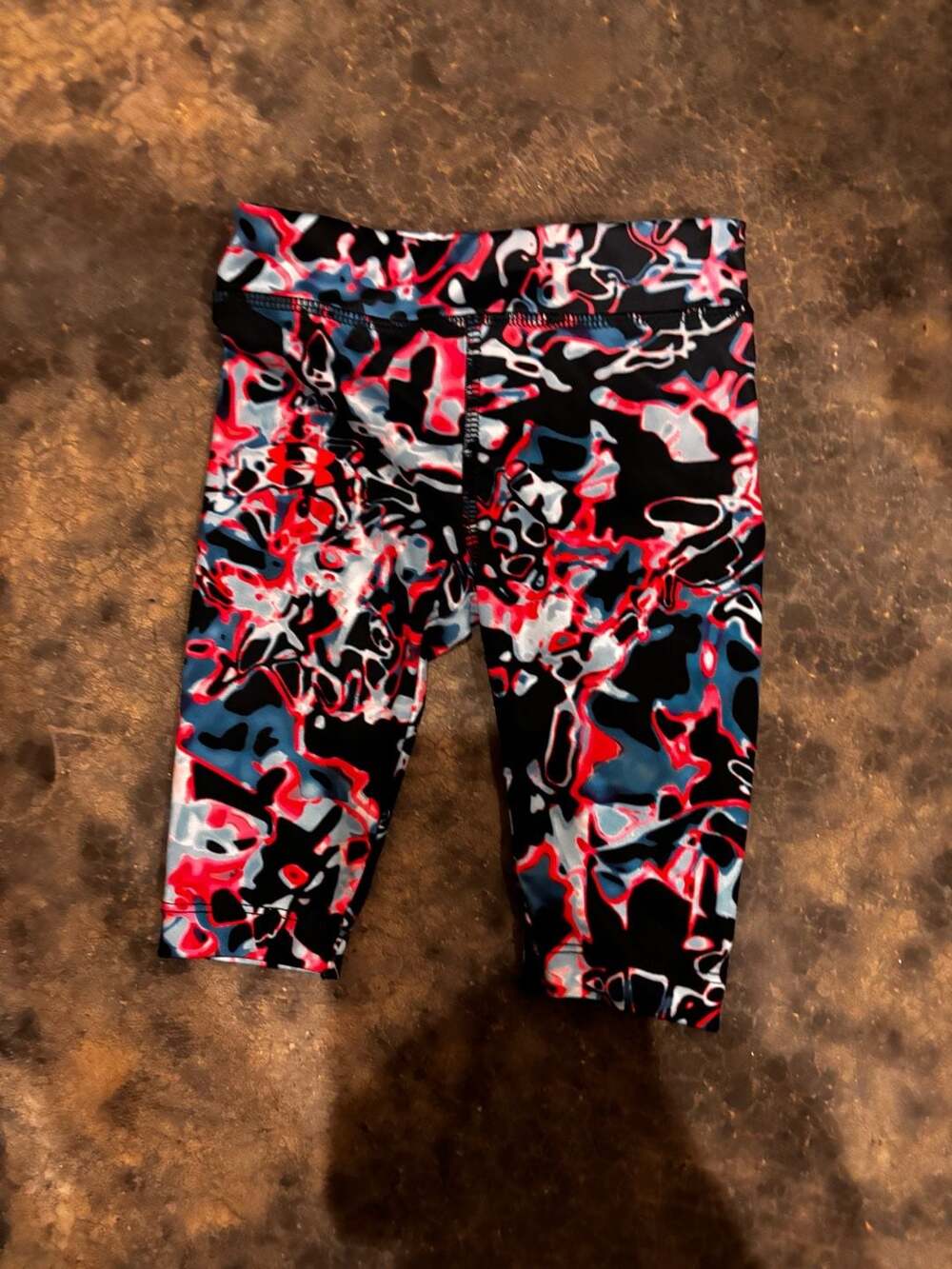 Under Armour Multicolor Abstract Print Girls Leggings Size 12 Meses